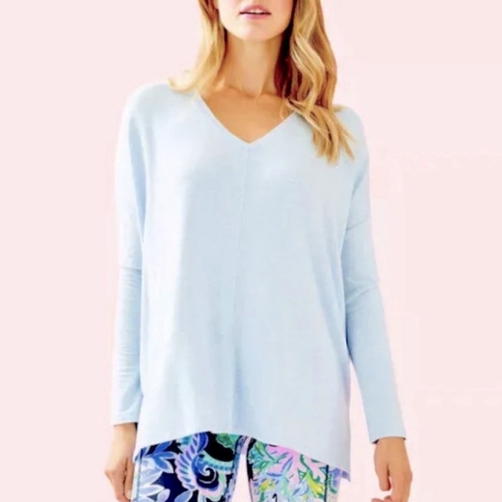 Lilly Pulitzer Luxletic Clifford Top - Heathered Crew Blue